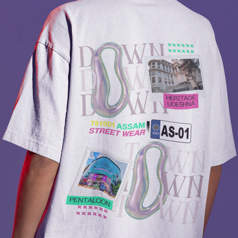 DOWN TOWN (Unisex OVERSIZED TShirt 250GSM TOP QUALITY Cotton)