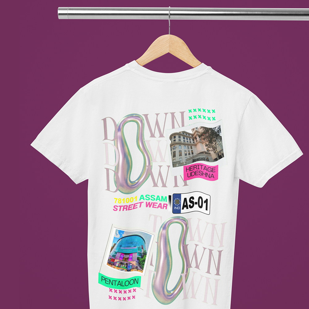 DOWN TOWN (Unisex OVERSIZED TShirt 250GSM TOP QUALITY Cotton)