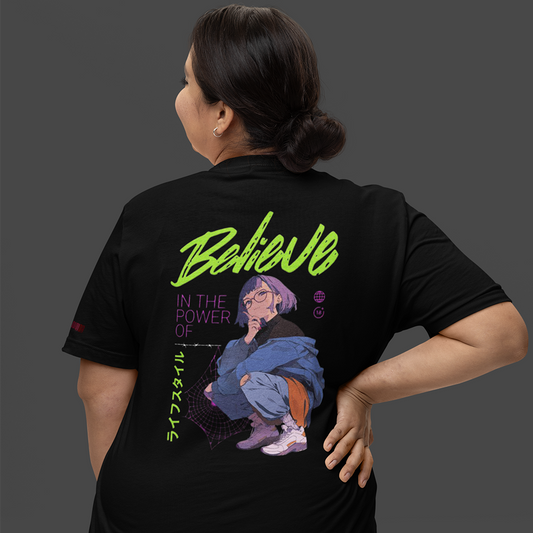 BELIEVE  Oversized T-Shirt  240GSM Biowash
