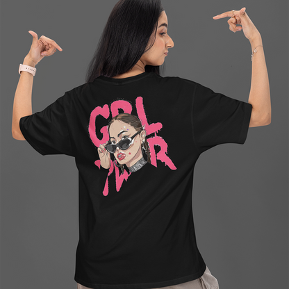 GIRL POWER  Oversized T-Shirt  240GSM Biowash