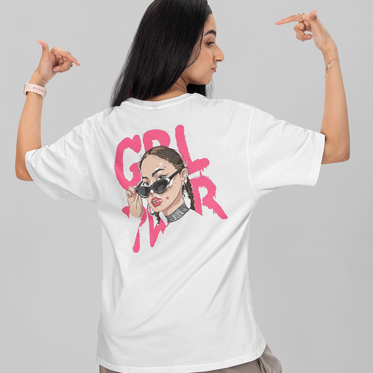 GIRL POWER  Oversized T-Shirt  240GSM Biowash